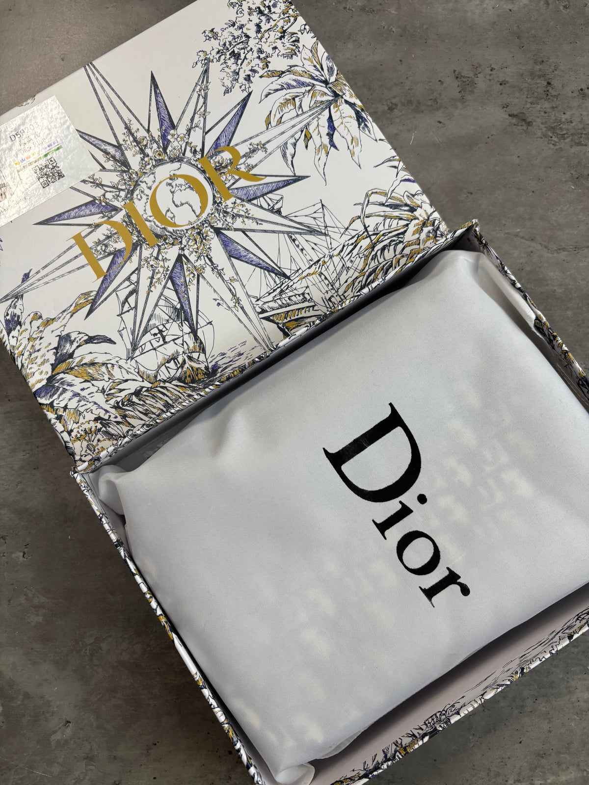 Christian Di*r Trio Messenger Bag Blue/Grey