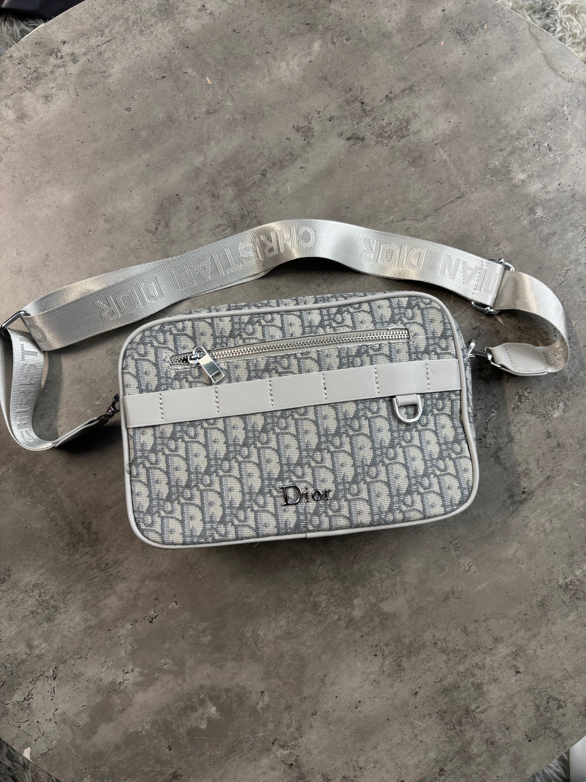 Christian Di*r Messenger Bag Grey