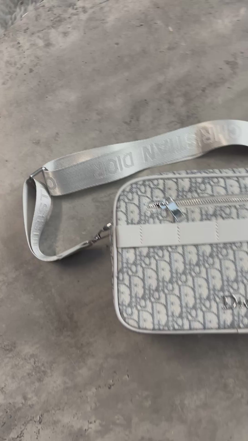 Christian Di*r Messenger Bag Grey